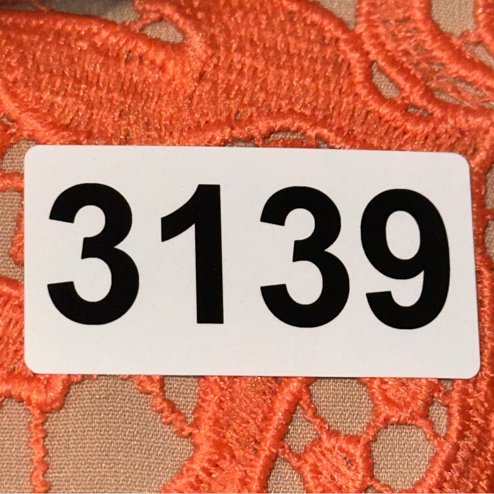 Alice + Olivia Women’s Size 6 Orange Crochet Lace Nude Knee Length Pencil Skirt - Picture 9 of 9